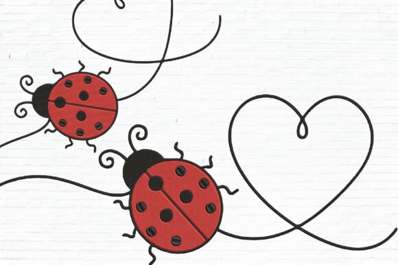 Ladybug Line Embroidery Design Review for Boutiques