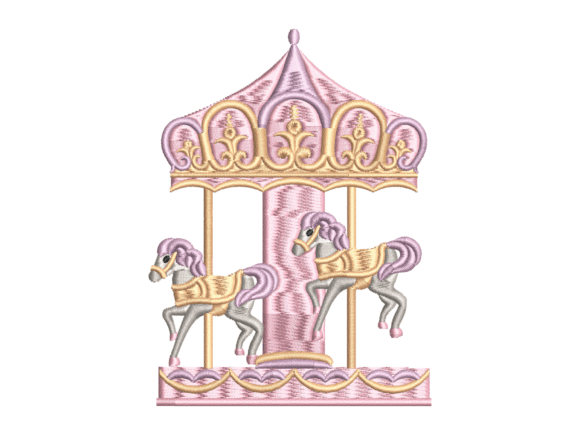 Pastel Carousel Embroidery Design Review